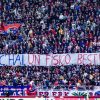 Da ultras Bologna striscione per Luca Carboni: “‘c’hai un fisico bestiale”